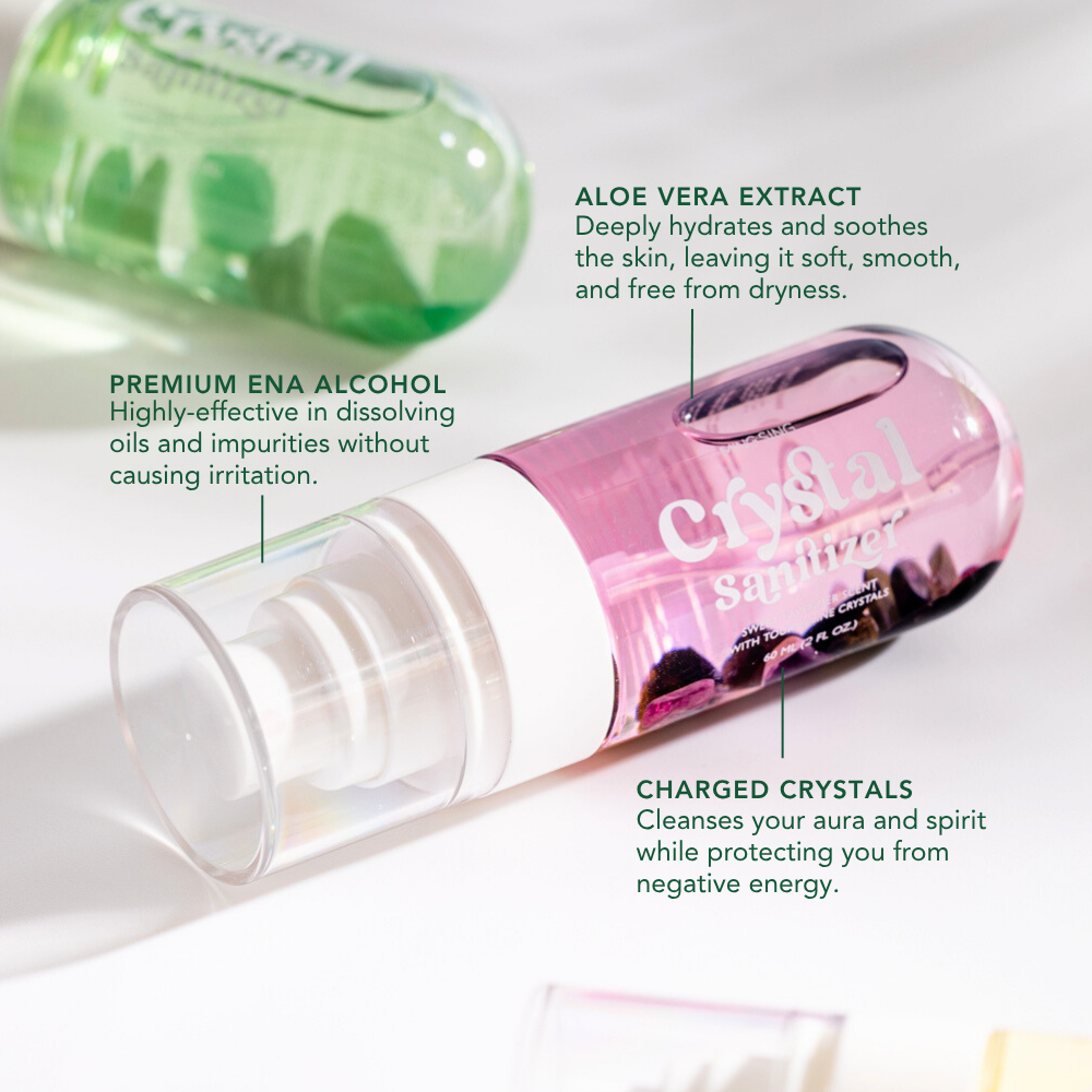 Crystal Hand Sanitizer - Lemon & Rosewood Scent